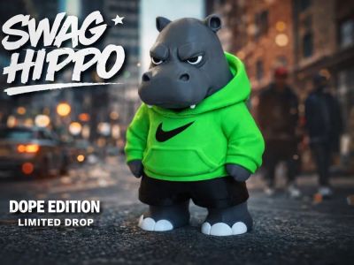 Hippopotame en sweat à capuche Nike - Figurine